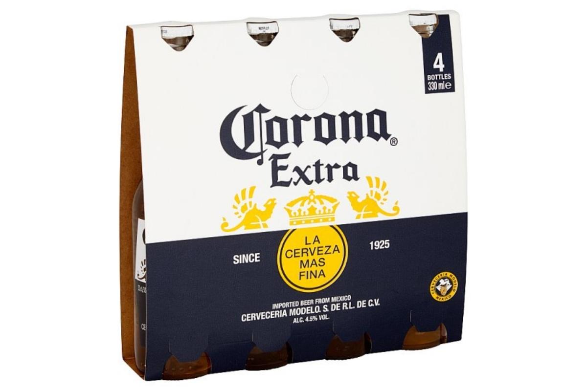 Corona Extra Beer 4.5% 330ml Pack of 4