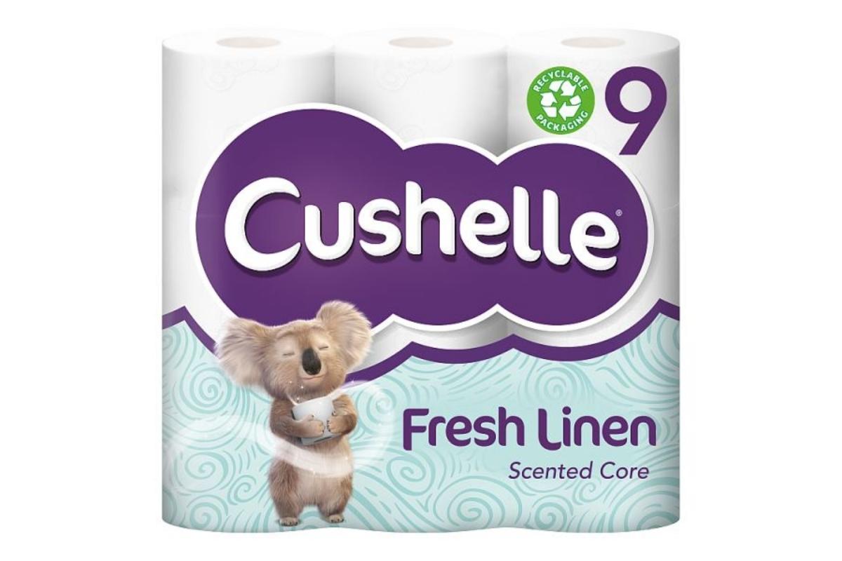 Cushelle Toilette Tissue Roll Pack of 9